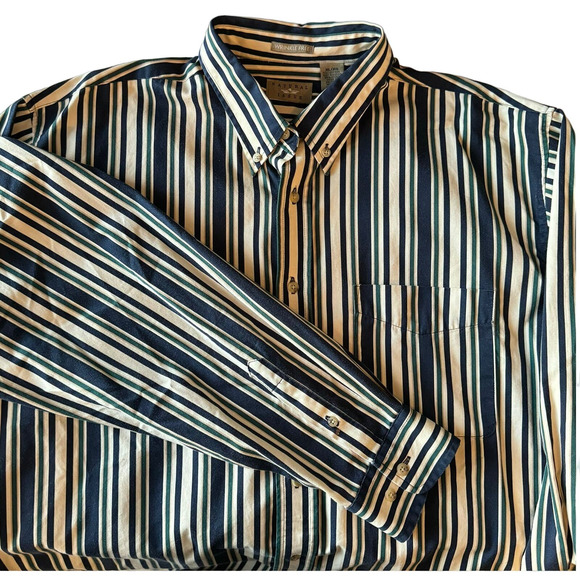 Natural Issue Other - 90s Natural Issue Men's XL Wrinkle Free Striped Causal Button Down Shirt